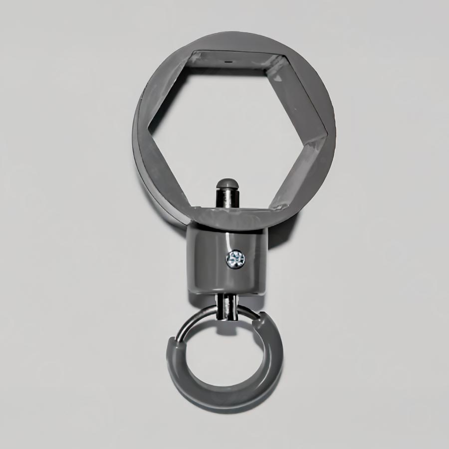 Abrazadera circular con anilla para mástil o pata